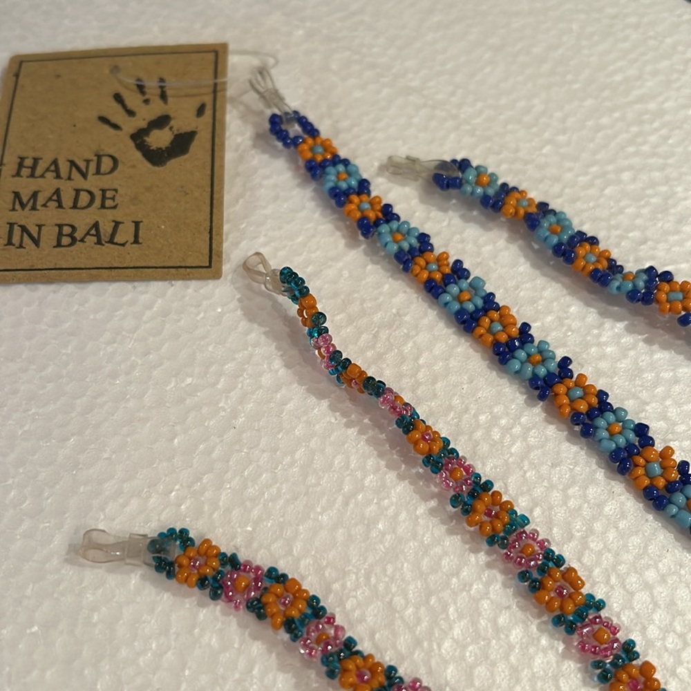 2 never used one with tags eyeglass chains. Beautiful beading from Bali - Picture 5 of 6